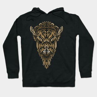 Native gold buffalo Hoodie